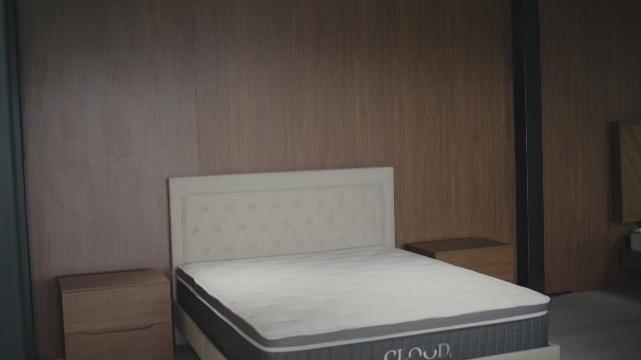 Juego de Colchón y Box Linen Beige